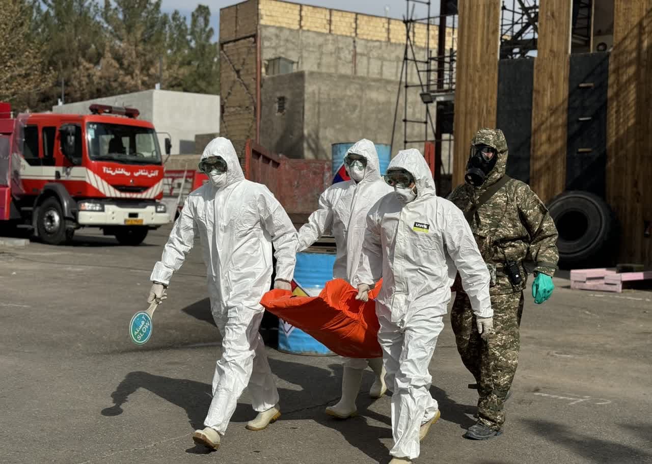 برگزاری مانور پدافند غیرعامل مواد شیمیایی (CBRN)