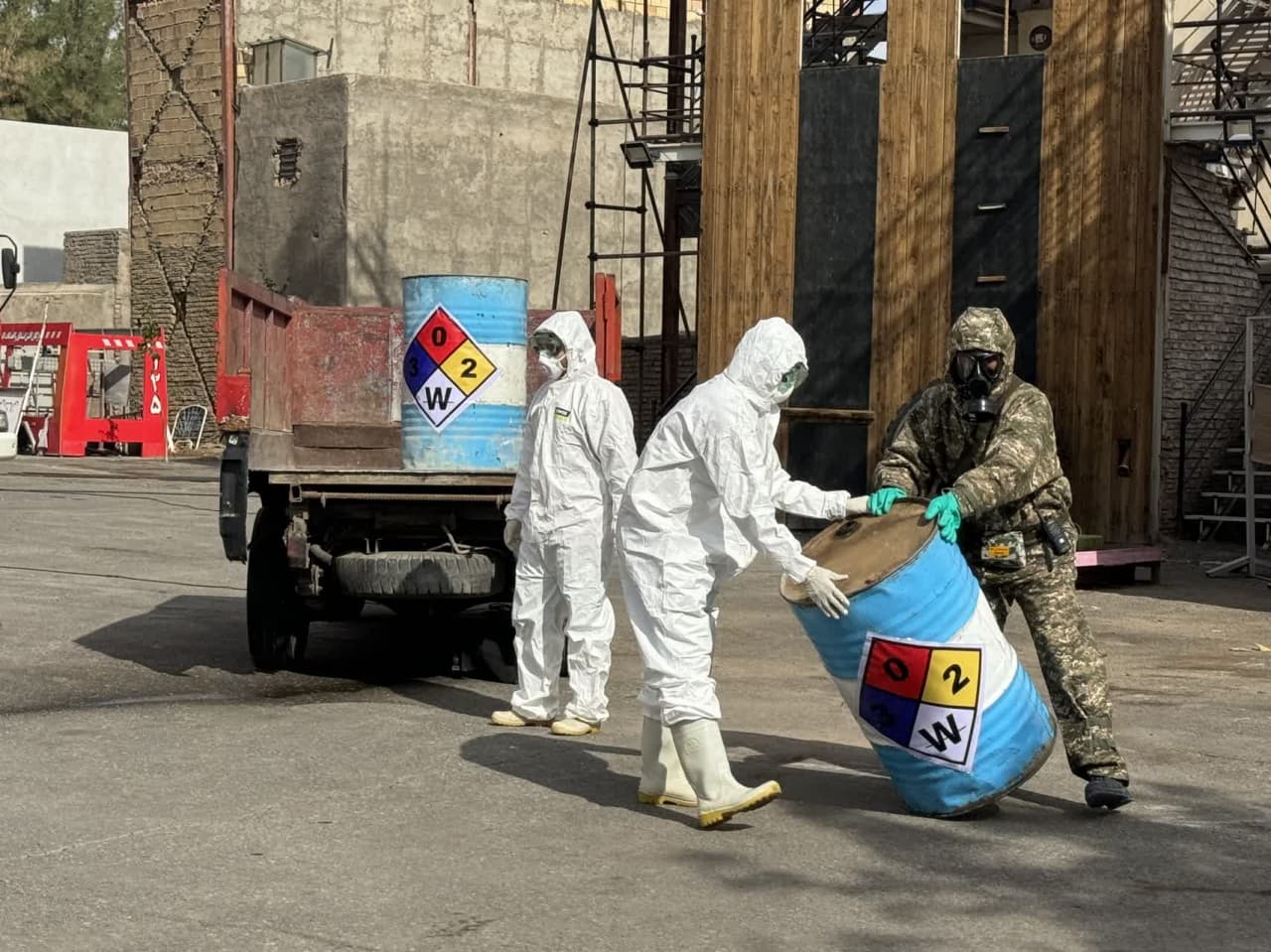 برگزاری مانور پدافند غیرعامل مواد شیمیایی (CBRN)