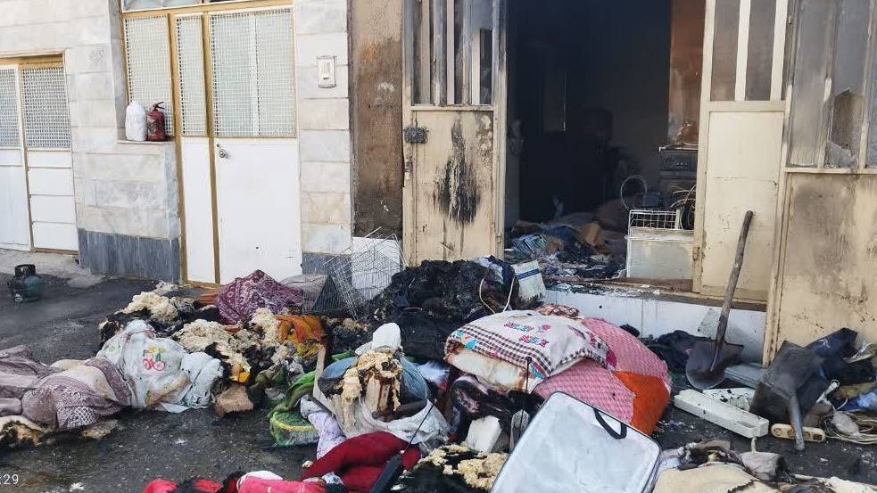 منزل مسکونی در خیابان سلمان فارسی طعمه حریق شد